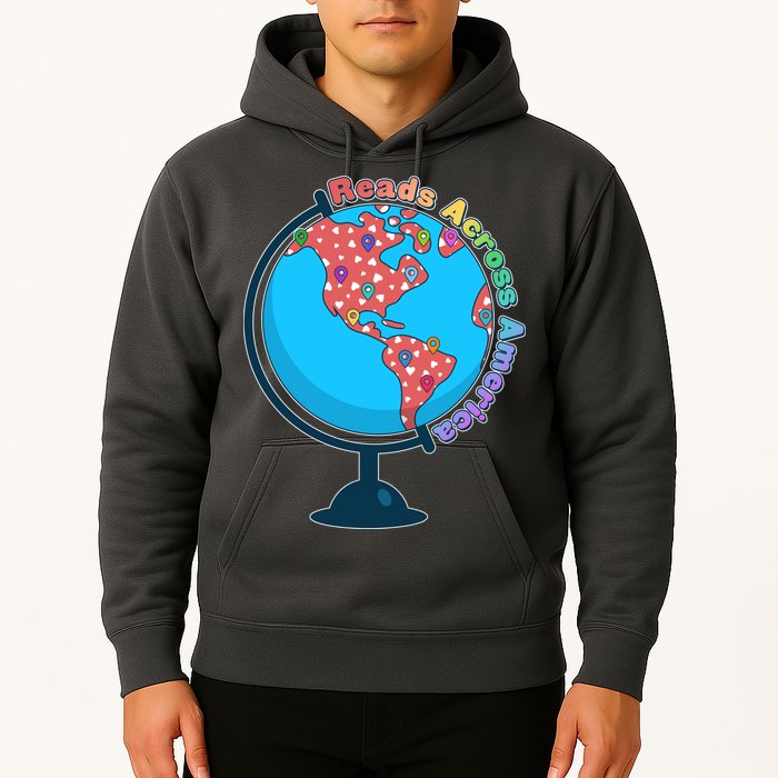 Reads Across America World Globe Book Lover Hoodie