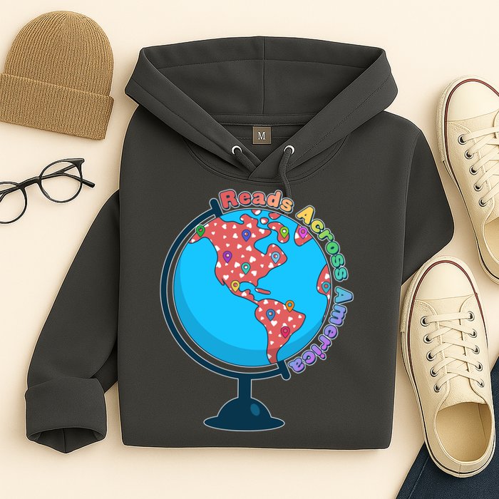 Reads Across America World Globe Book Lover Hoodie