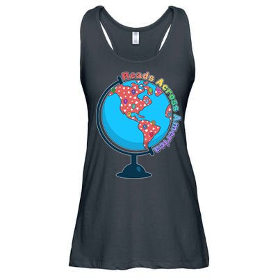 Reads Across America World Globe Book Lover Ladies Essential Flowy Tank