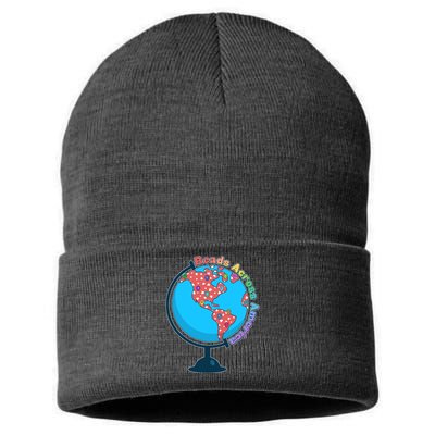 Reads Across America World Globe Book Lover Sustainable Knit Beanie