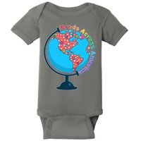 Reads Across America World Globe Book Lover Baby Bodysuit