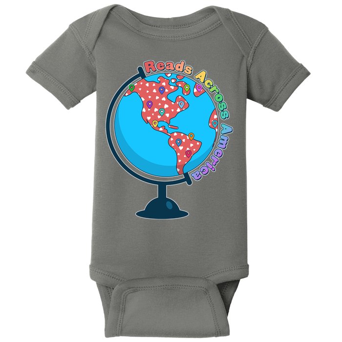 Reads Across America World Globe Book Lover Baby Bodysuit