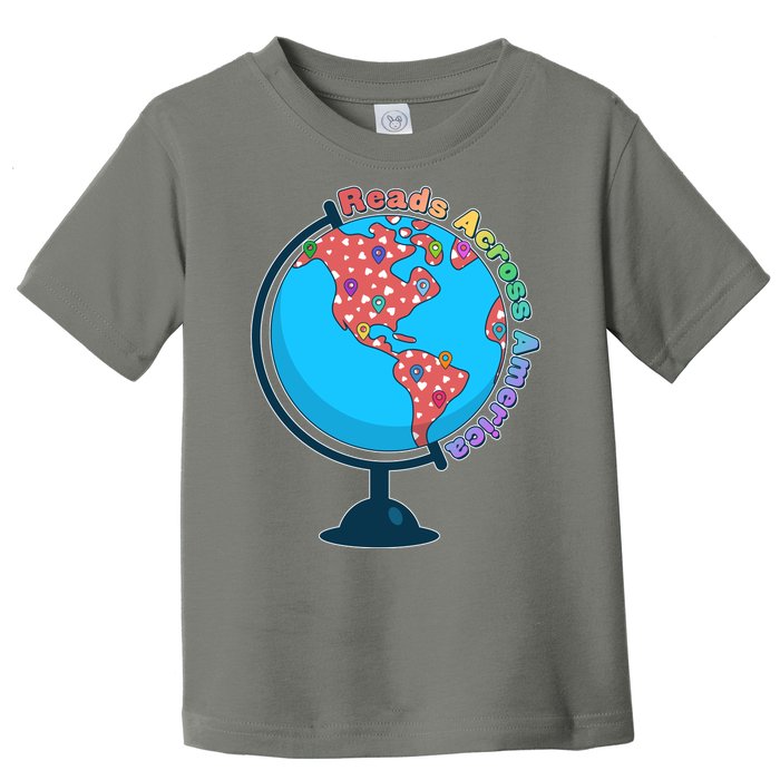 Reads Across America World Globe Book Lover Toddler T-Shirt