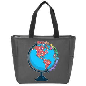 Reads Across America World Globe Book Lover Zip Tote Bag