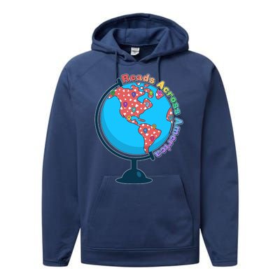 Reads Across America World Globe Book Lover Performance Fleece Hoodie