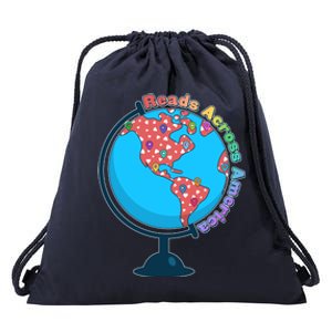 Reads Across America World Globe Book Lover Drawstring Bag