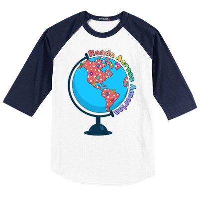 Reads Across America World Globe Book Lover Baseball Sleeve Shirt