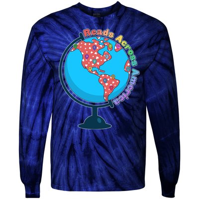 Reads Across America World Globe Book Lover Tie-Dye Long Sleeve Shirt