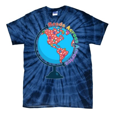 Reads Across America World Globe Book Lover Tie-Dye T-Shirt