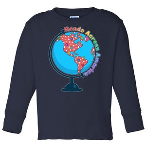 Reads Across America World Globe Book Lover Toddler Long Sleeve Shirt