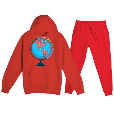 Reads Across America World Globe Book Lover Premium Hooded Sweatsuit Set