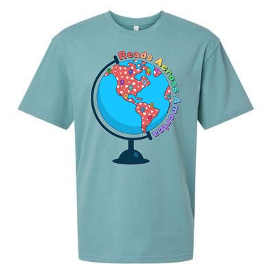 Reads Across America World Globe Book Lover Sueded Cloud Jersey T-Shirt