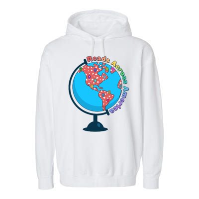 Reads Across America World Globe Book Lover Garment-Dyed Fleece Hoodie