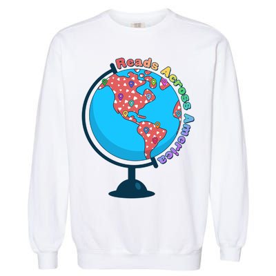 Reads Across America World Globe Book Lover Garment-Dyed Sweatshirt