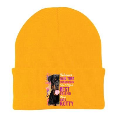 Rottweilers Are A Best Friend Dog Mama Rotty Lover Mom Gift Knit Cap Winter Beanie