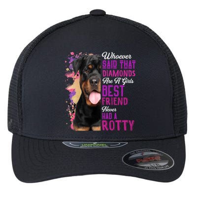 Rottweilers Are A Best Friend Dog Mama Rotty Lover Mom Gift Flexfit Unipanel Trucker Cap