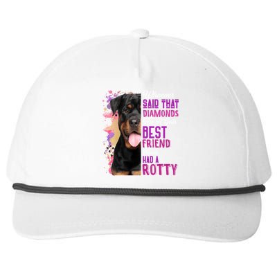 Rottweilers Are A Best Friend Dog Mama Rotty Lover Mom Gift Snapback Five-Panel Rope Hat