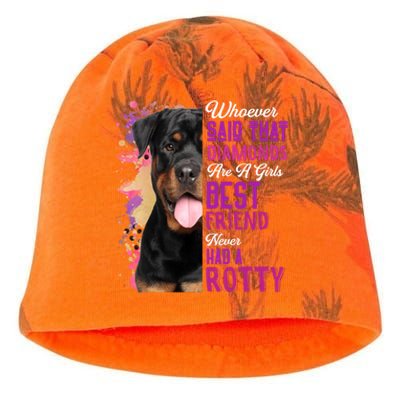 Rottweilers Are A Best Friend Dog Mama Rotty Lover Mom Gift Kati - Camo Knit Beanie