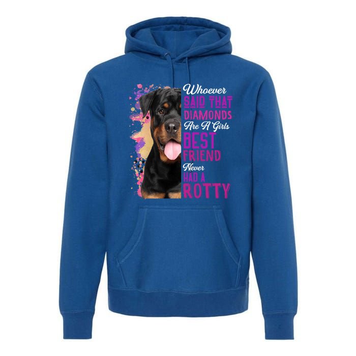 Rottweilers Are A Best Friend Dog Mama Rotty Lover Mom Gift Premium Hoodie