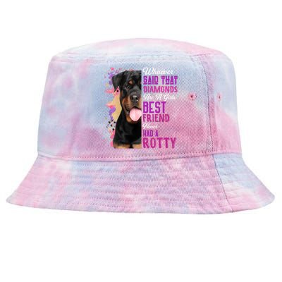 Rottweilers Are A Best Friend Dog Mama Rotty Lover Mom Gift Tie-Dyed Bucket Hat