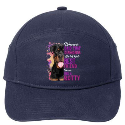 Rottweilers Are A Best Friend Dog Mama Rotty Lover Mom Gift 7-Panel Snapback Hat