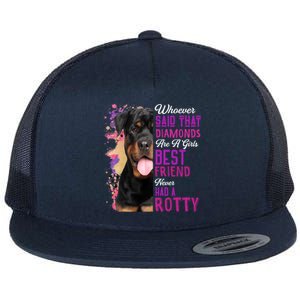 Rottweilers Are A Best Friend Dog Mama Rotty Lover Mom Gift Flat Bill Trucker Hat