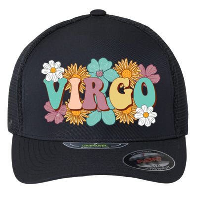 Retro Astrology August September Birthday Zodiac Sign Virgo Gift Flexfit Unipanel Trucker Cap