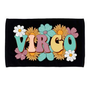 Retro Astrology August September Birthday Zodiac Sign Virgo Gift Microfiber Hand Towel