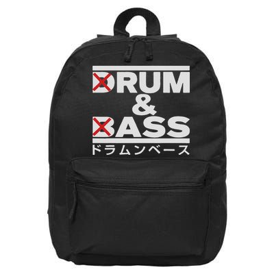 Rum And Ass Funny Drum And Bass 16 in Basic Backpack