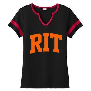 RIT Arch Athletic College University Ladies Halftime Notch Neck Tee