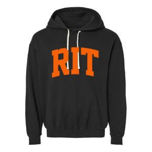 RIT Arch Athletic College University Garment-Dyed Fleece Hoodie