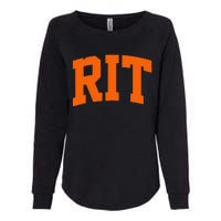 RIT Arch Athletic College University Womens California Wash Sweatshirt