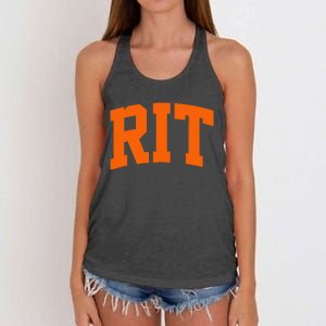 RIT Arch Athletic College University Women's Knotted Racerback Tank