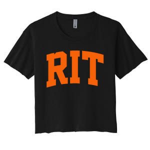 RIT Arch Athletic College University Women's Crop Top Tee