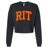 RIT Arch Athletic College University Cropped Pullover Crew