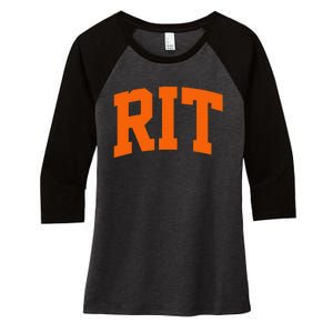 RIT Arch Athletic College University Women's Tri-Blend 3/4-Sleeve Raglan Shirt