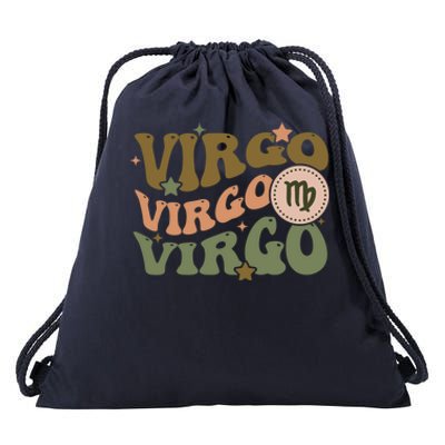 Retro Astrology August September Birthday Zodiac Sign Virgo Cute Gift Drawstring Bag