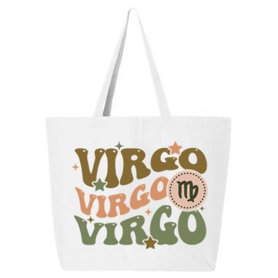 Retro Astrology August September Birthday Zodiac Sign Virgo Cute Gift 25L Jumbo Tote