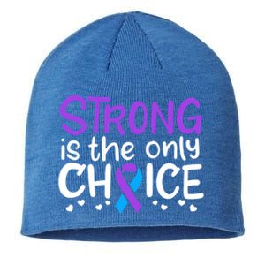 Rheumatoid Arthritis Awareness Ribbon Arthritis Warrior Funny Gift Sustainable Beanie