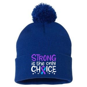 Rheumatoid Arthritis Awareness Ribbon Arthritis Warrior Funny Gift Pom Pom 12in Knit Beanie