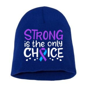 Rheumatoid Arthritis Awareness Ribbon Arthritis Warrior Funny Gift Short Acrylic Beanie