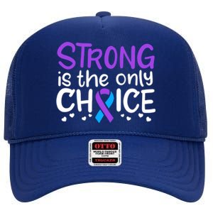 Rheumatoid Arthritis Awareness Ribbon Arthritis Warrior Funny Gift High Crown Mesh Back Trucker Hat