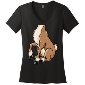 Reindeer Adult Brown Deer Costume Women's V-Neck T-Shirt