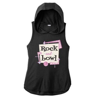 Rock And Bowl Ladies PosiCharge Tri-Blend Wicking Draft Hoodie Tank