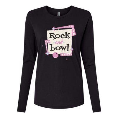 Rock And Bowl Womens Cotton Relaxed Long Sleeve T-Shirt