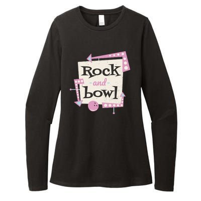 Rock And Bowl Womens CVC Long Sleeve Shirt