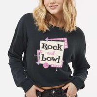 Rock And Bowl Cropped Pullover Crew