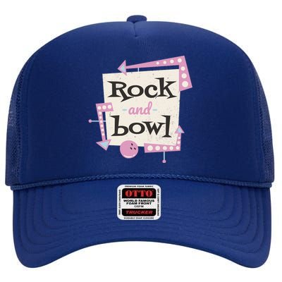 Rock And Bowl High Crown Mesh Back Trucker Hat