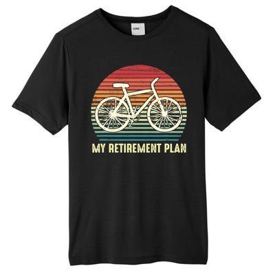 Riding a Bike Is My Retirement Plan Vintage Bicycle Rider Tall Fusion ChromaSoft Performance T-Shirt