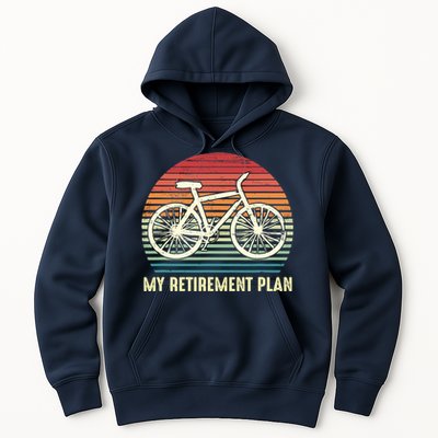 Riding a Bike Is My Retirement Plan Vintage Bicycle Rider Hoodie